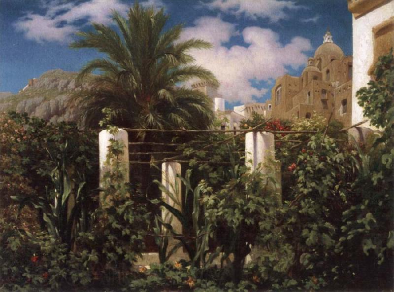 Lord Frederic Leighton Garden of an Inn,Capri Norge oil painting art